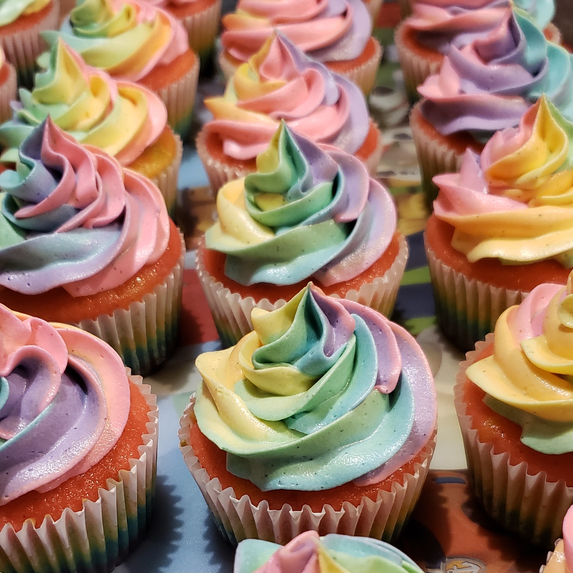 Rainbow cupcake