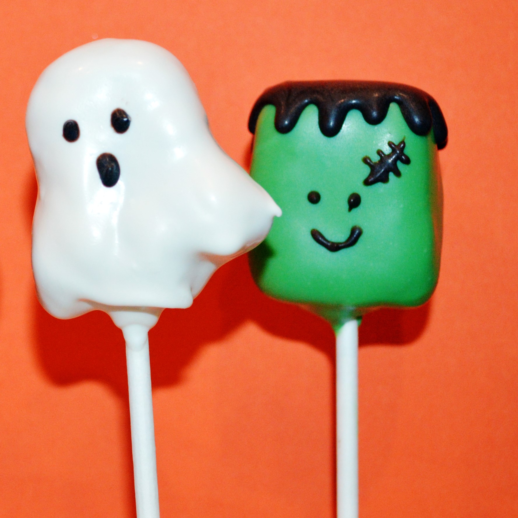 Halloween- ghost and Frankenstein cakepop