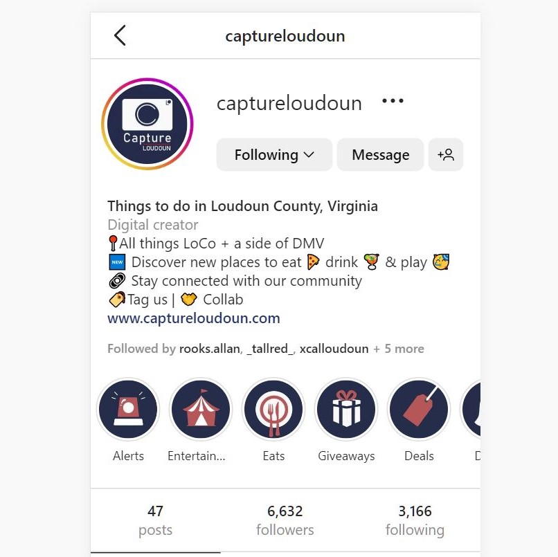 Capture Loudoun Instagram snapshot