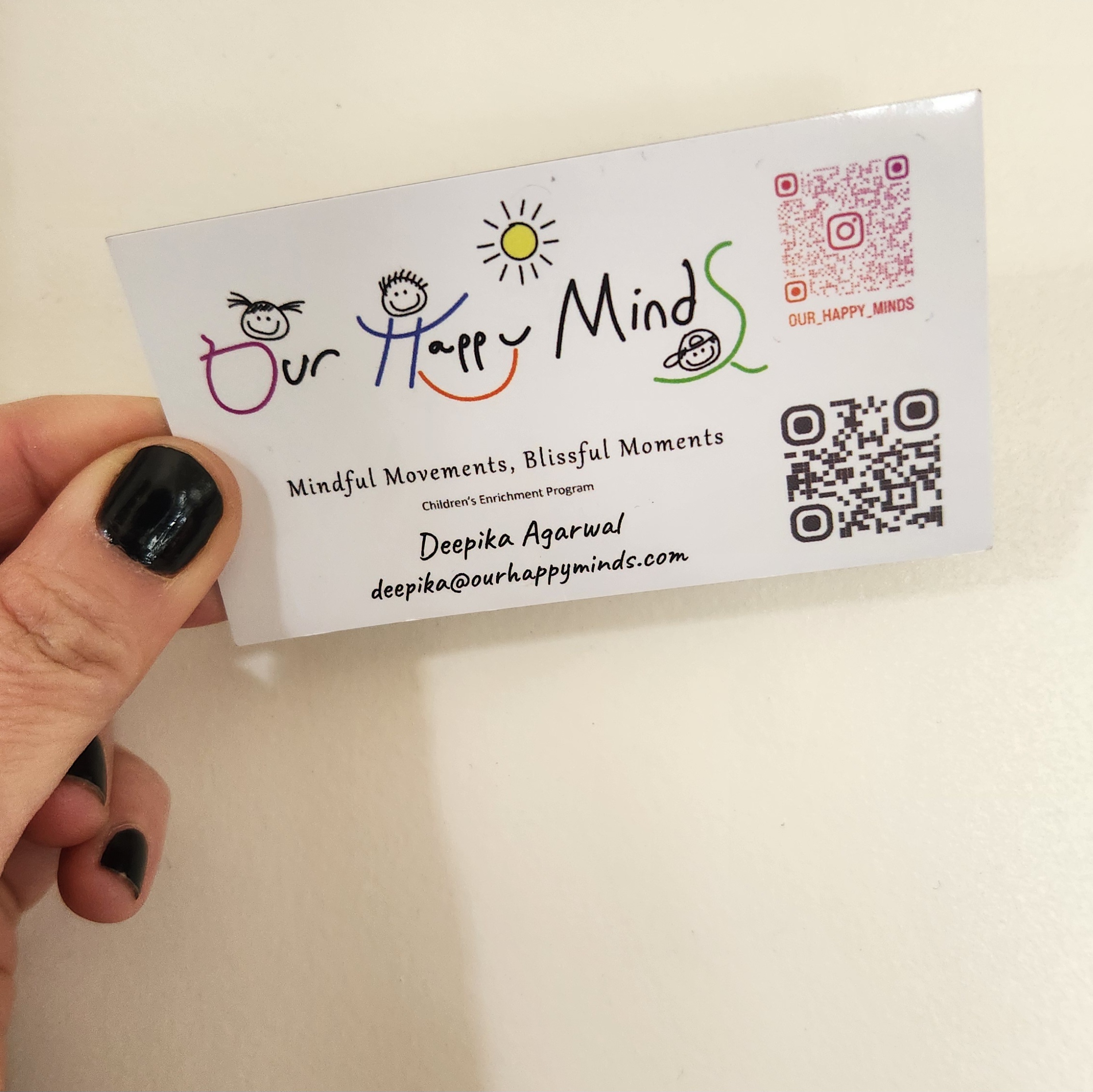 Our Happy Minds' fridge magnet